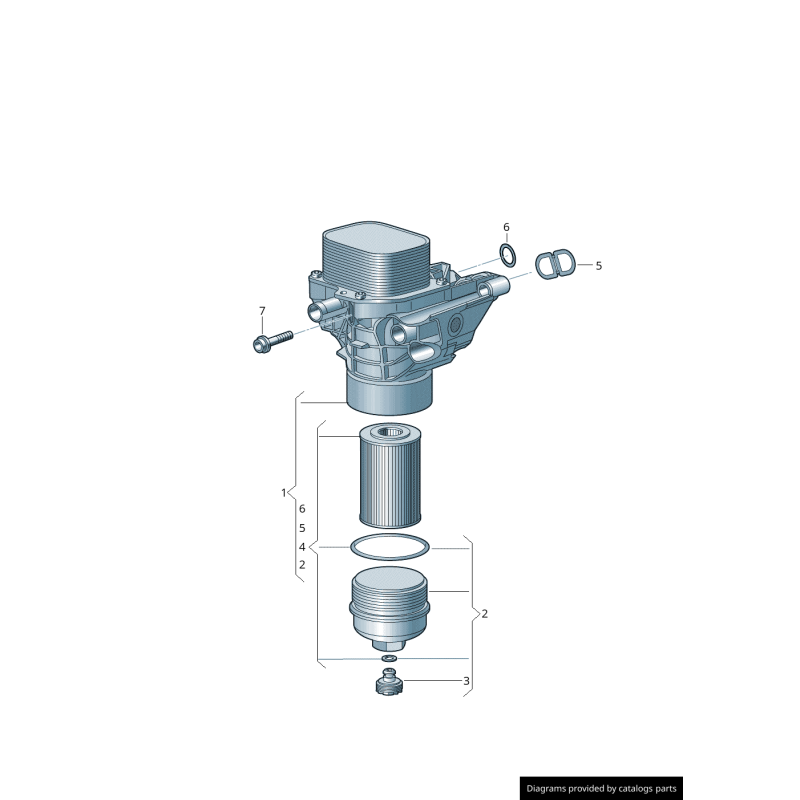 Filtre à huile - Pièces d'origine VW/Audi 03N115389A