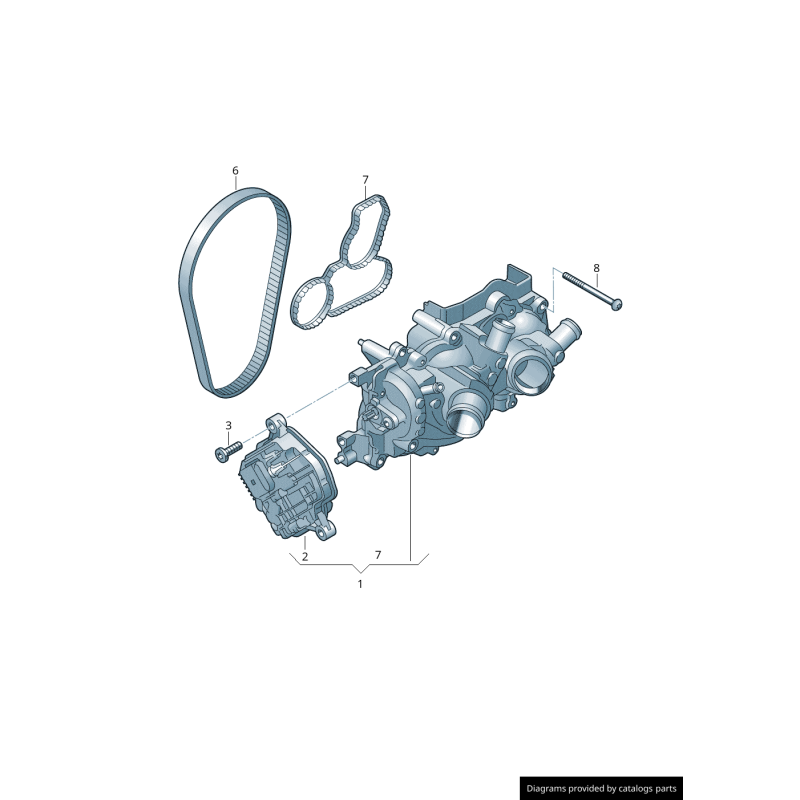 Courroie dentée - Pièces d'origine VW/Audi 04E121605M