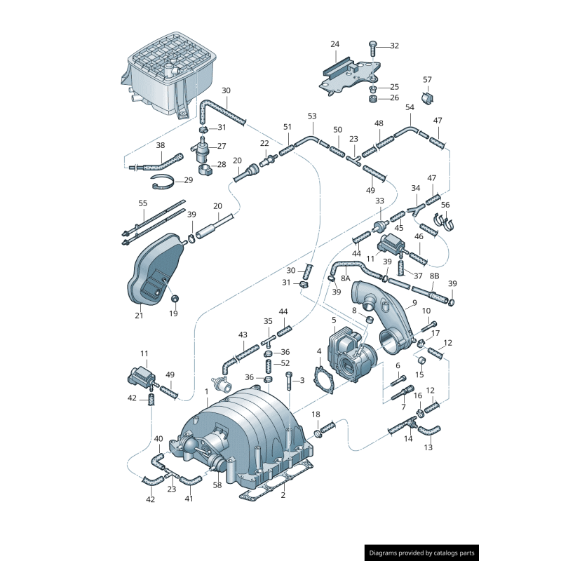 Unité de réglage de l'actionneur à vide - Pièces d'origine VW/Audi 06C133611