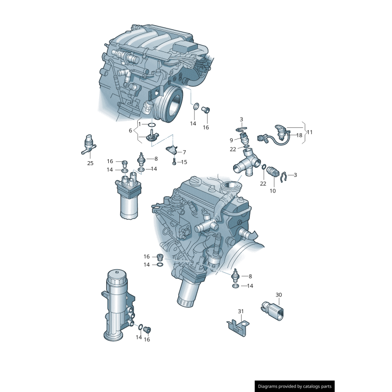 Interrupteur de pression d'huile noir - Pièces d'origine VW/Audi 06D919081B