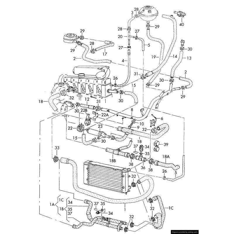 Tuyau - Pièces d'origine VW/Audi 074121096D