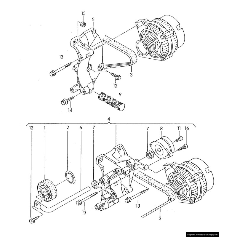 Support - Pièces d'origine VW/Audi 028903143AD