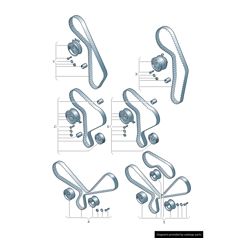 Kit de réparation - Pièces d'origine VW/Audi 06B198119C