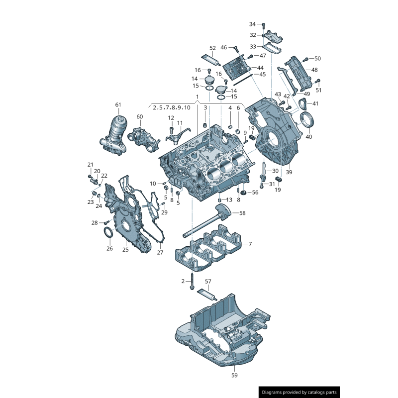 Joint d'étanchéité arrière du vilebrequin - Pièces d'origine VW/Audi 059103051K