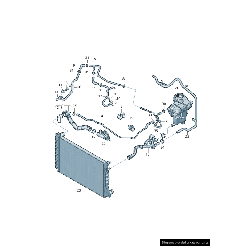 Tuyau - Pièces d'origine VW/Audi 059121086Q