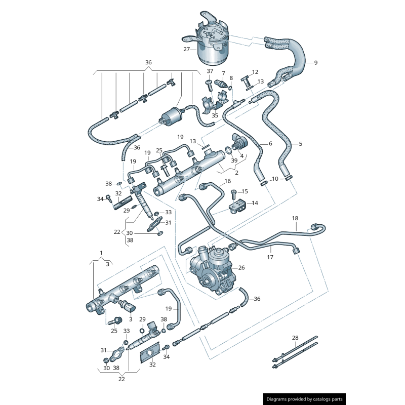 Tuyau - Pièces d'origine VW/Audi 059130218AF