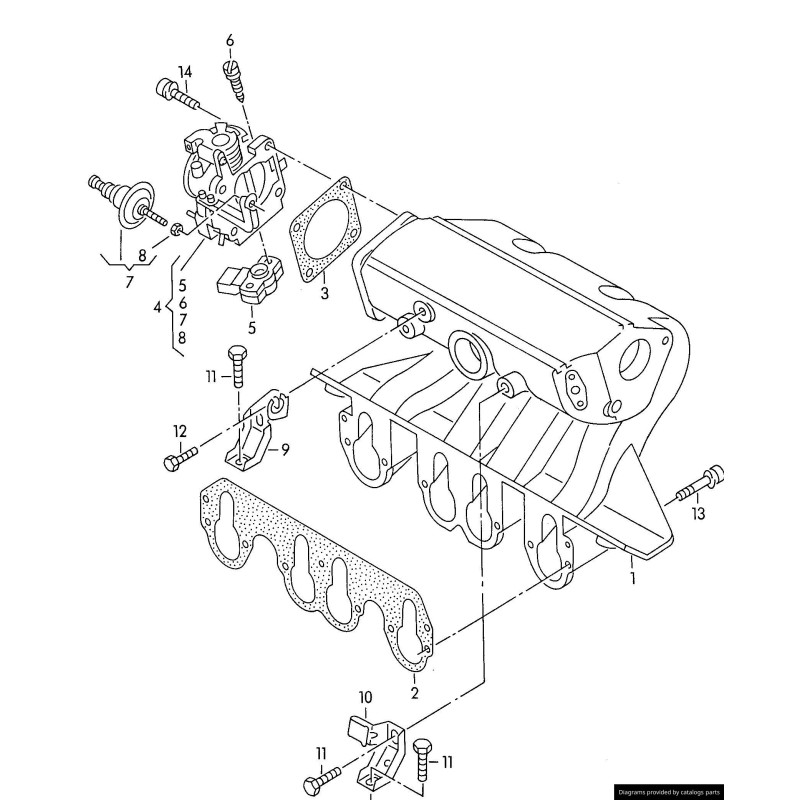 Capteur de position de papillon des gaz - Pièces d'origine VW/Audi 044907385A