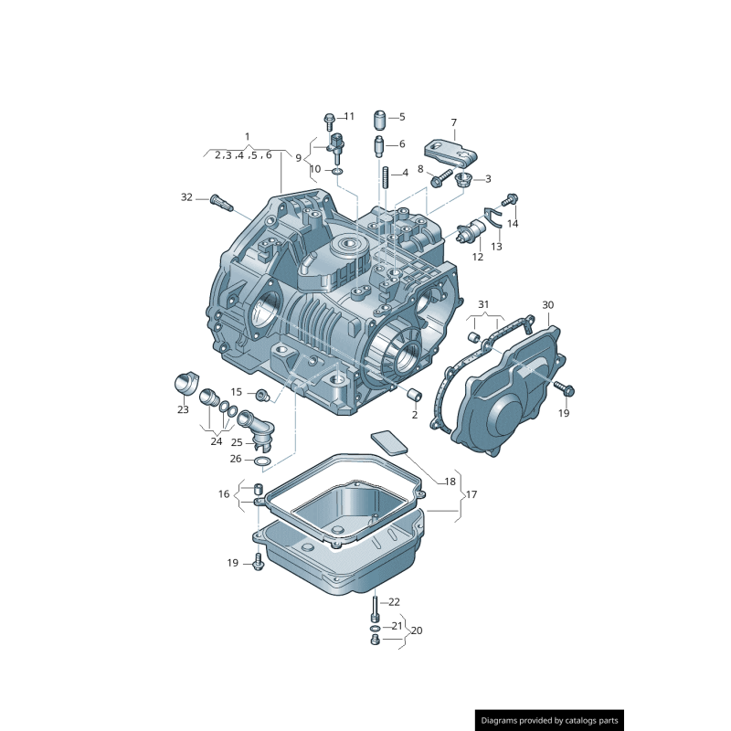Tube de remplissage d'huile - Pièces d'origine VW/Audi 01M321407