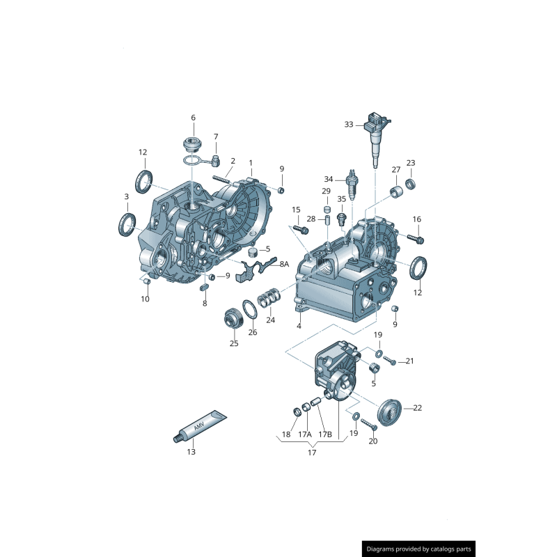 Joint d'étanchéité - Pièces d'origine VW/Audi 020301227F