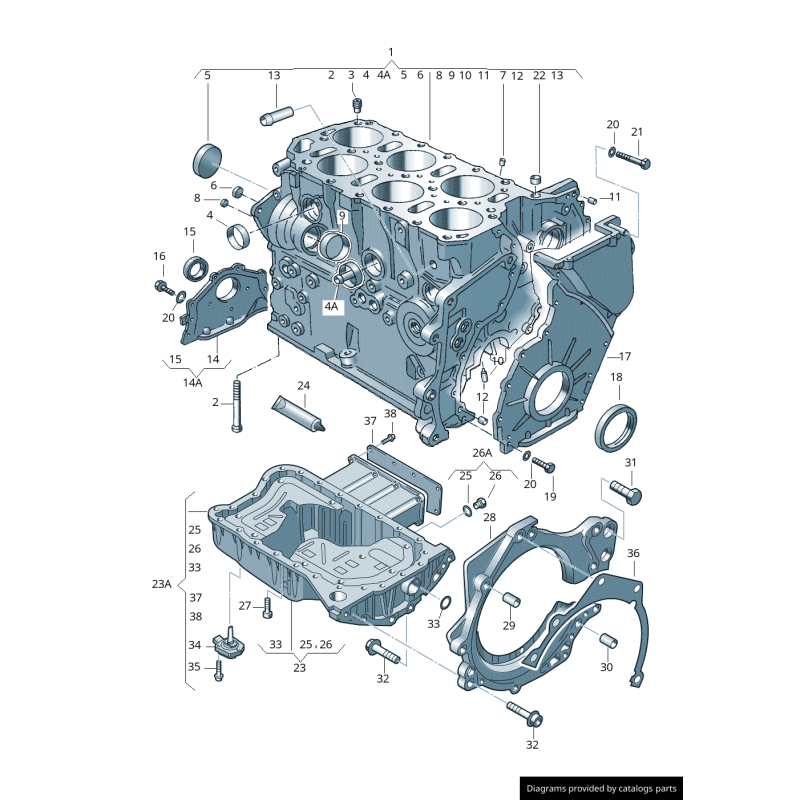 Bouchon de gel / Raccord d'union - Pièces d'origine VW / Audi 035103111B