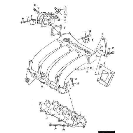 Capteur de position de papillon des gaz - Pièces d'origine VW/Audi 037907385Q