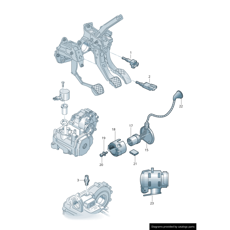Interrupteur de feu de recul - Pièces d'origine VW/Audi 02T945415P
