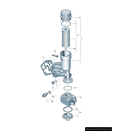 Joint de refroidisseur d'huile - Pièces d'origine VW/Audi 028117070B Joint de refroidisseur d'huile - Pièces d'origine VW/Audi 028117070B