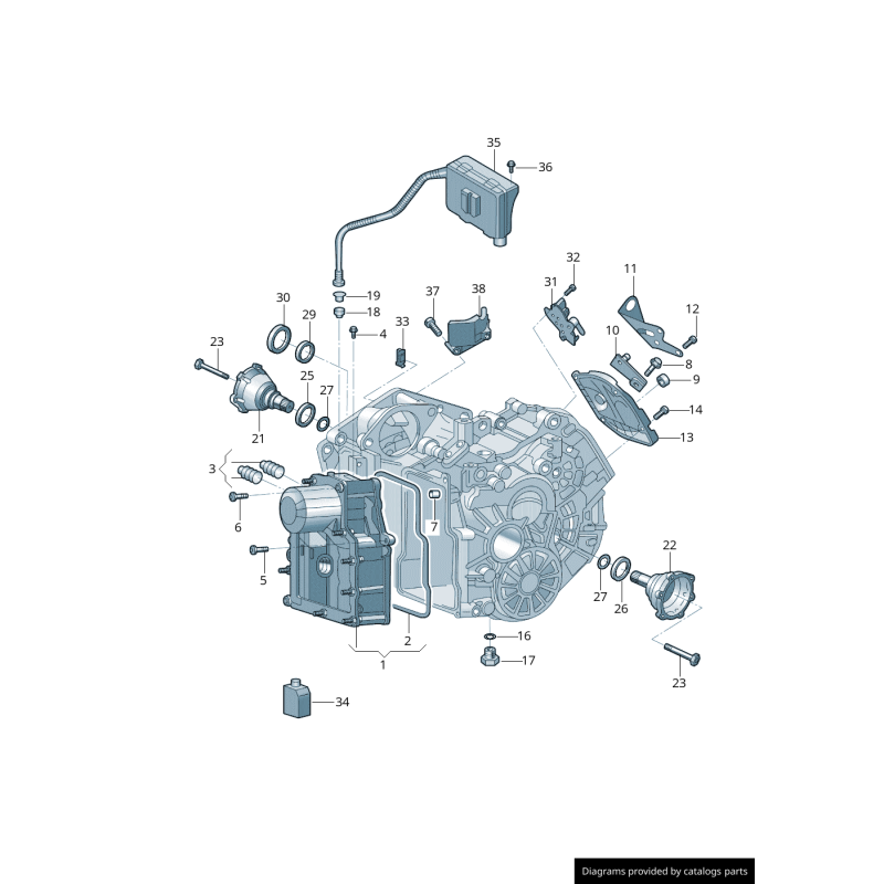 Couverture - Pièces d'origine VW/Audi 010409841A