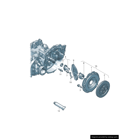 Broche de bille de dégagement d'embrayage - Pièces d'origine VW/Audi 02A141777B Broche de bille de dégagement d'embrayage - Pièces d'origine VW/Audi 02A141777B