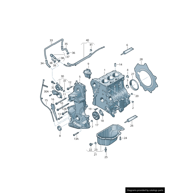 Joint d'étanchéité arrière du vilebrequin - Pièces d'origine VW/Audi 021103051C