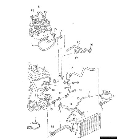 Tuyau - Pièces d'origine VW/Audi 026121053G Tuyau - Pièces d'origine VW/Audi 026121053G