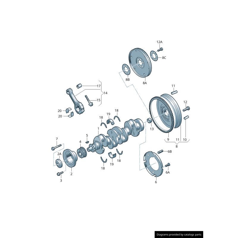 Volant moteur 1 broche - Pièces d'origine VW/Audi 027105271P