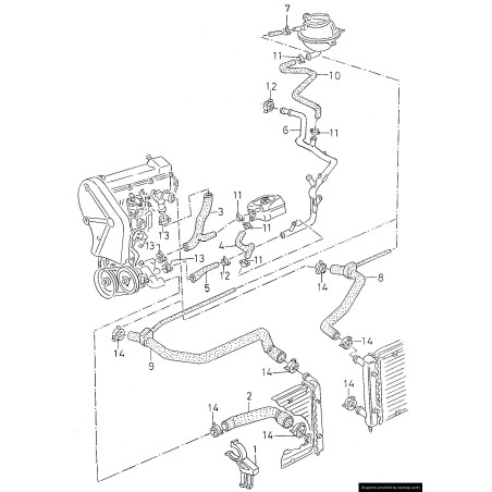 Tuyau de refroidisseur d'huile - Pièces d'origine VW/Audi 028121053Q Tuyau de refroidisseur d'huile - Pièces d'origine VW/Audi 028121053Q