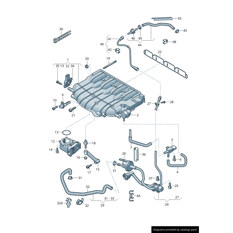 Écrou à épaulement - Pièces d'origine VW/Audi 06J133201BH