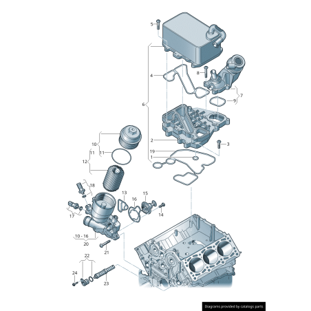 Thermostat - Pièces d'origine VW/Audi 059115201B Thermostat - Pièces d'origine VW/Audi 059115201B