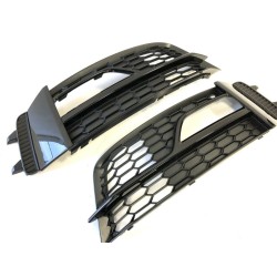 Pare-chocs S-Line Ensemble de grille de lumière antibrouillard gauche droite noir - Pièces d'origine Audi 8K0807682T01C/8K0807