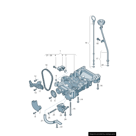 Jauge d'huile moteur pour moteur diesel 2.0 - Pièces d'origine Audi 03G115611AE Jauge d'huile moteur pour moteur diesel 2.0 - Pièces d'origine Audi 03G115611AE