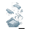 Cache de couverture noire pour moteur à essence 3.2 Fsi - Pièces d'origine Audi 06E103926D Cache de couverture noire pour moteur à essence 3.2 Fsi - Pièces d'origine Audi 06E103926D