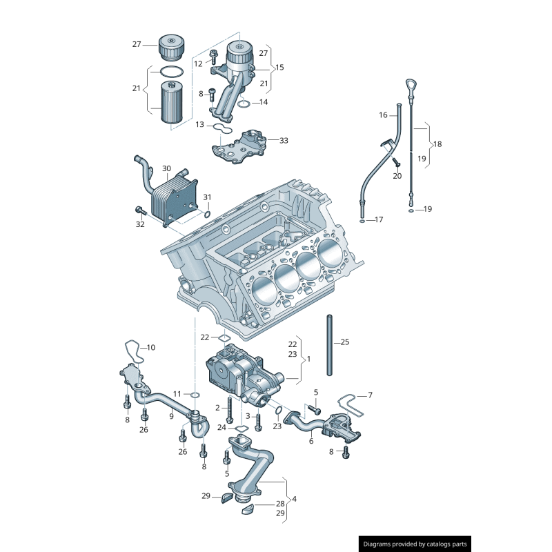 Jauge d'huile moteur pour moteur à essence 4.2 - Pièces d'origine Audi 079115611AB