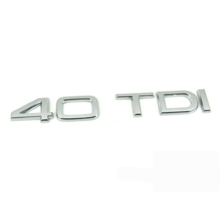 Insigne de coffre arrière 40 TDI - Pièces d'origine Audi 8K0853744E2ZZ Insigne de coffre arrière 40 TDI - Pièces d'origine Audi 8K0853744E2ZZ