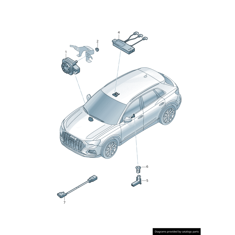 Fil de lumière d'avertissement d'alarme - Pièces d'origine Audi 8N0919238