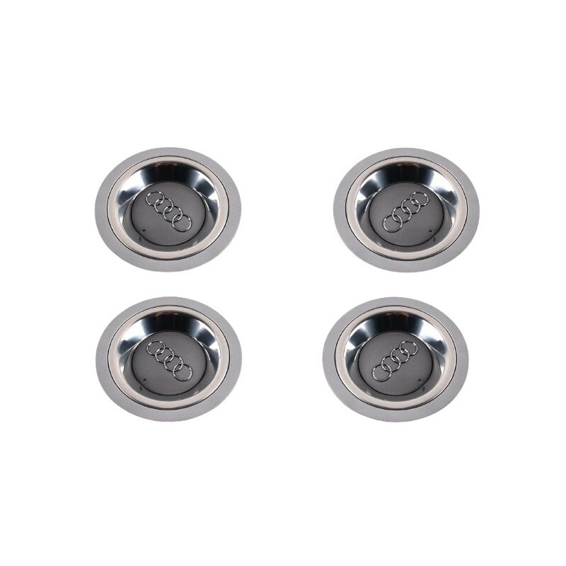 Enjoliveur de centre de roue en alliage - Ensemble de 4 pièces - Pièces d'origine Audi 4x8H0601165A7ZJ