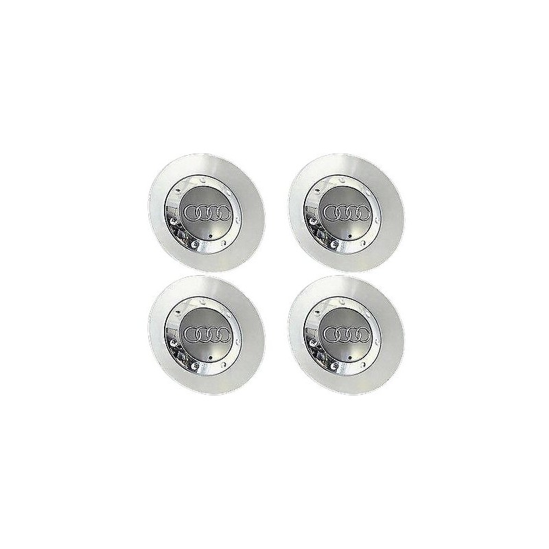 Ensemble de 4 bouchons de centre de roue en alliage - Pièces d'origine Audi 4x8E0601165M