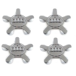 Ensemble de quatre bouchons de centre de roue en alliage - Pièces d'origine Audi 4x8R0601165