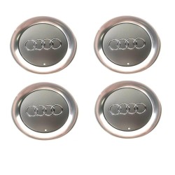 Enjoliveurs de centre de roue en alliage - Ensemble de quatre pièces d'origine Audi 4X8Z0601165FZ17.