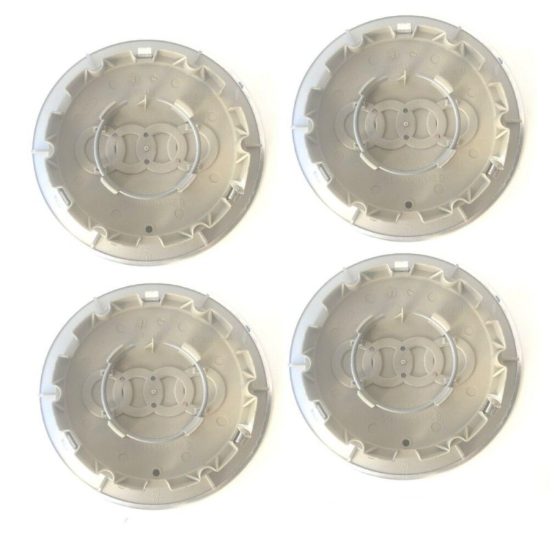 Enjoliveurs de centre de roue en alliage - Ensemble de quatre pièces d'origine Audi 4X8Z0601165FZ17.