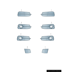 Pare-chocs avant Allroad, grille de guidage d'air inférieure droite coté passager - Pièces d'origine Audi 4G0807682N9B9.