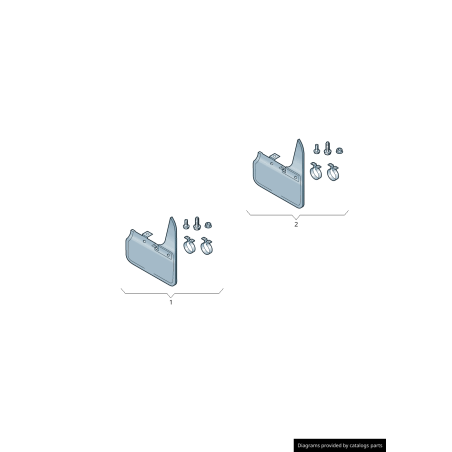 Ensemble de garde-boue et de protections de boue Allroad - Pièces d'origine Audi 4Z7075111. Ensemble de garde-boue et de protections de boue Allroad - Pièces d'origine Audi 4Z7075111.