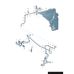 Couvercle de lave-glace de phare avant droit Allroad - Pièces d'origine Audi 8K0955276BGRU
