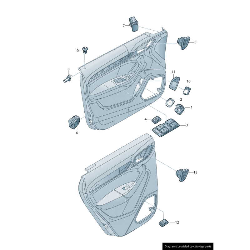 Interrupteur d'alarme anti-vol - Pièces d'origine Audi 4H09621096PS