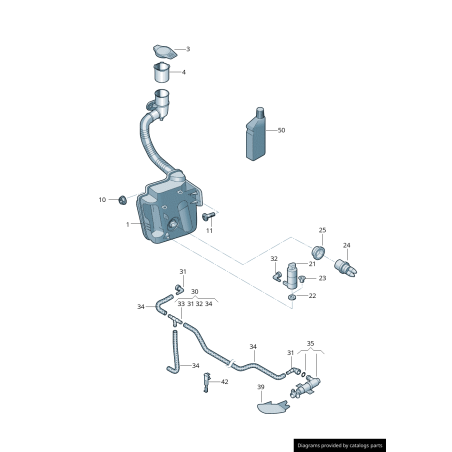 Tuyau Lave Glace - VAG - référence OEM: 7P6955964A Tuyau Lave Glace - VAG - référence OEM: 7P6955964A