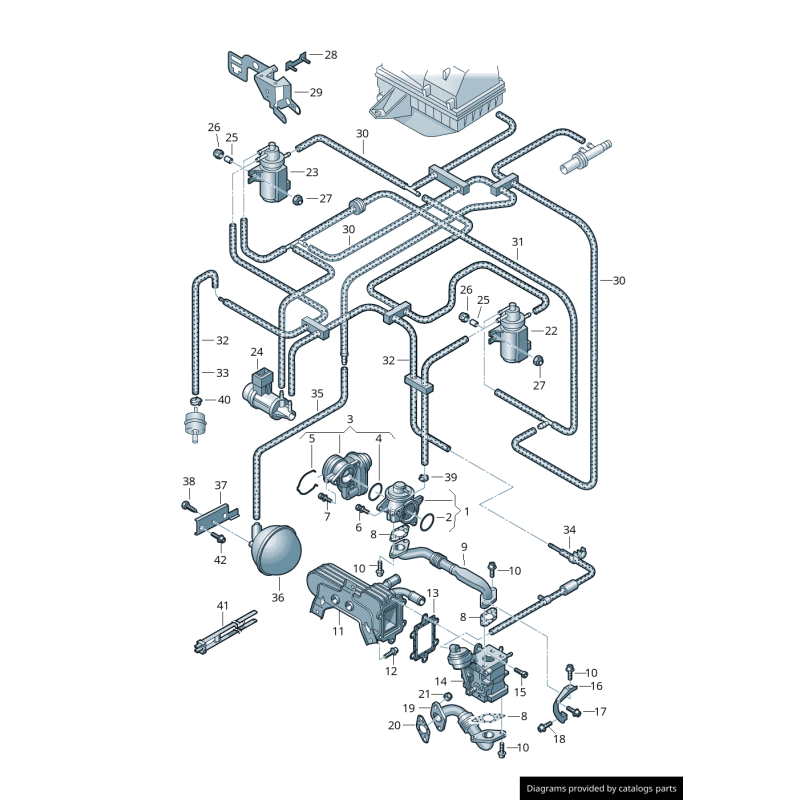 Clip de retenue de tuyau de pipe d'intercooler turbo Audi/Volkswagen - Pièces d'origine Vw/Audi 1J0145769G