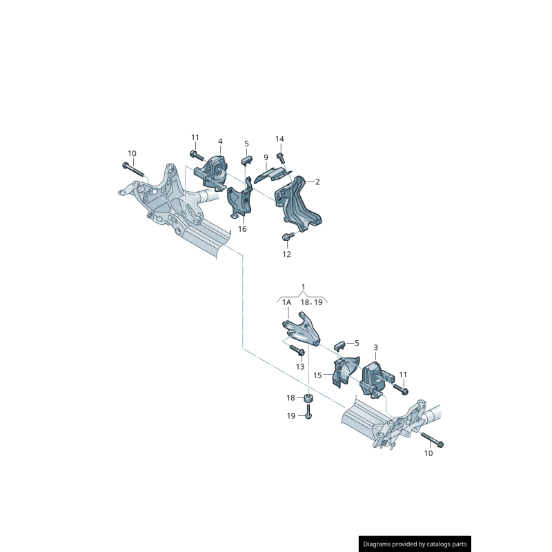 Support moteur hydraulique droit Audi/Volkswagen - Pièces d'origine Vw/Audi 4G0199381QG
