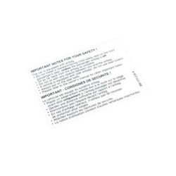 Autocollant d'avertissement de pare-brise avant pour Audi/Volkswagen Seat - Pièces d'origine Vw/Audi 3B0010228A.