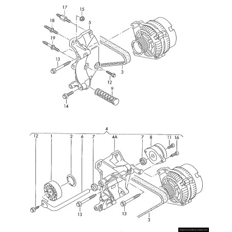 Audi/Volkswagen Tension Lever Sleeve 1pieces - Original parts Vw/Audi 028903313 Audi/Volkswagen Tension Lever Sleeve 1pieces - Original parts Vw/Audi 028903313