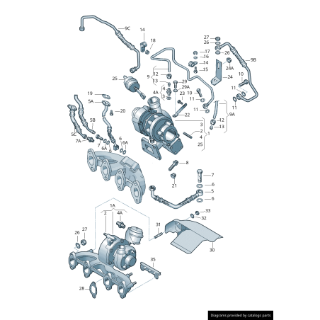 Audi/Volkswagen Turbo Oil Return Line Gasket - Original parts Vw/Audi 028145757