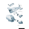 Ensemble de deux supports d'ampoules de feux arrière intérieurs avant - Pièces d'origine Audi 8K5945258F/8K5945257F. Ensemble de deux supports d'ampoules de feux arrière intérieurs avant - Pièces d'origine Audi 8K5945258F/8K5945257F.