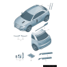 Spoiler de bordure de toit arrière supérieure apprêtée - Pièces d'origine Audi 8X3071645A9AX Spoiler de bordure de toit arrière supérieure apprêtée - Pièces d'origine Audi 8X3071645A9AX