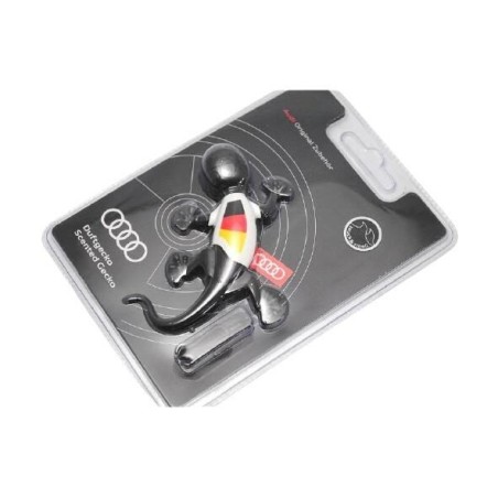 Désodorisant d'air Gecko avec drapeau allemand noir Woody - Pièces d'origine Audi 000087009F