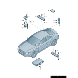 Antenne de toit noir - Pièces d'origine Audi 8T0035503FY9B